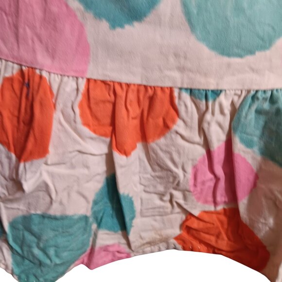 Girs 12 Vintage Dress Polka Dot Sleeveless Cotton 1950's Ruffle Hem Union Made - Picture 5 of 7